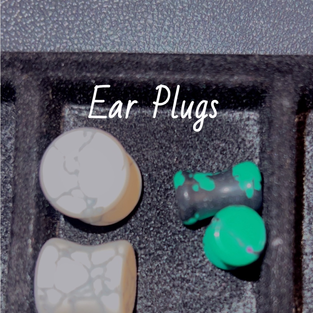 Marble And Green Ear Plugs